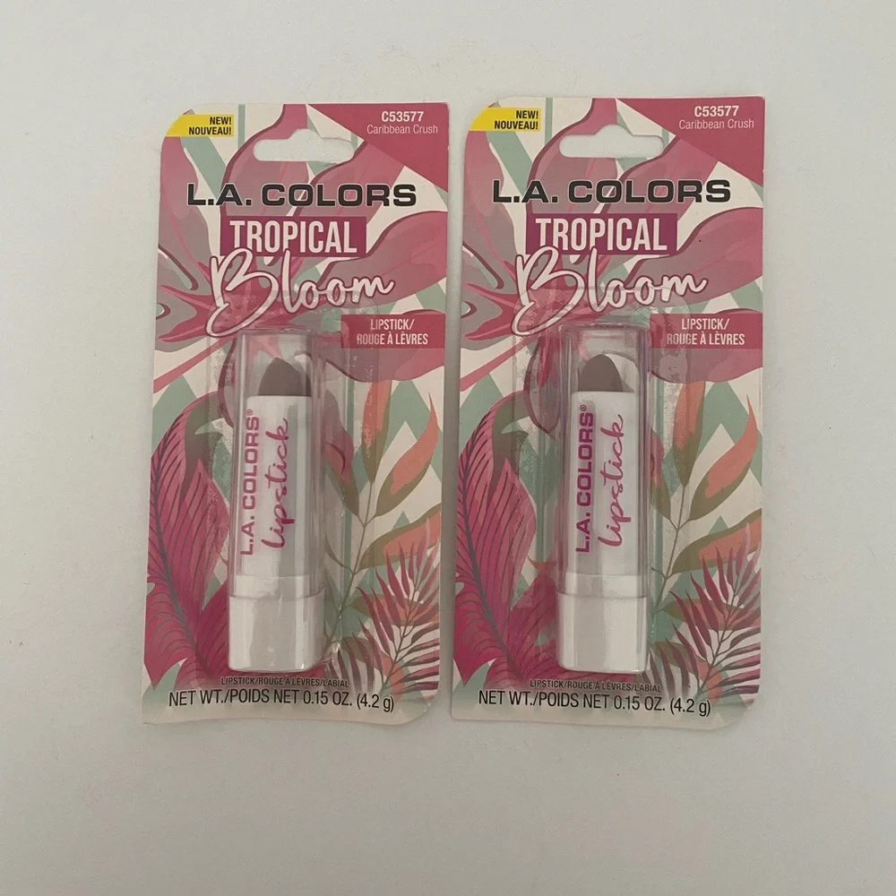 LA COLORS Tropical Bloom Lipstick Caribbean Crush C53577 Ltd. Edition 2 Sealed